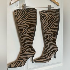 Jimmy Choo Woman Leopard leather over Knee HighBoots Size 37 made in Italy